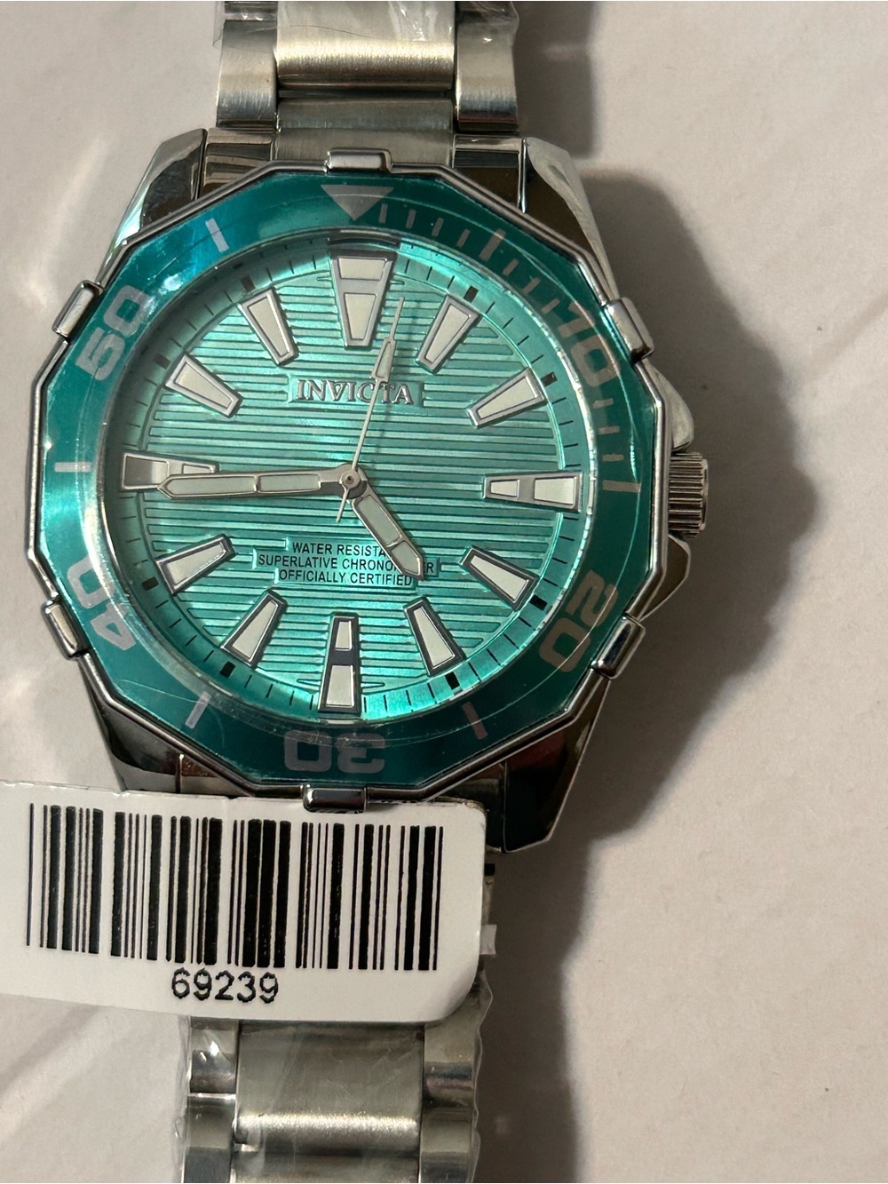 Invicta Men’s Teal and Silver Swim Watch